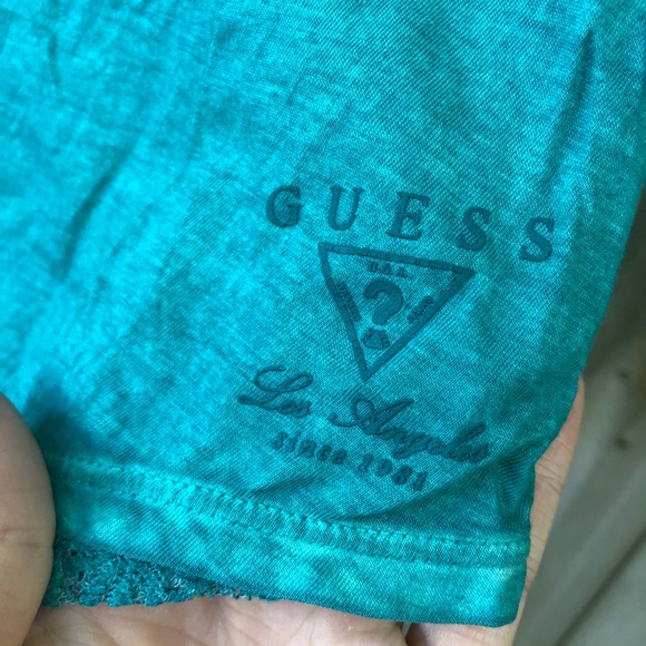 Guess Teal Lace XS T-shirt - Picture 4 of 14